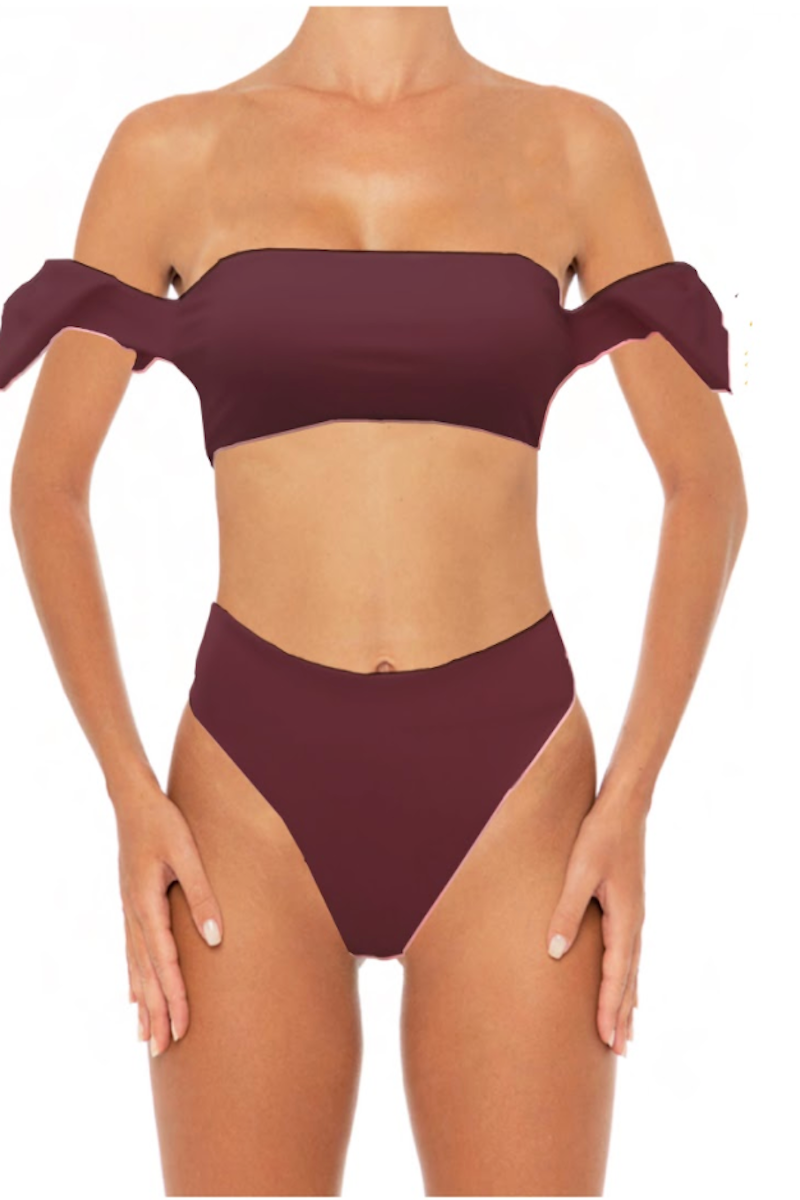 Rachel Set Wine - Escape Swimwear