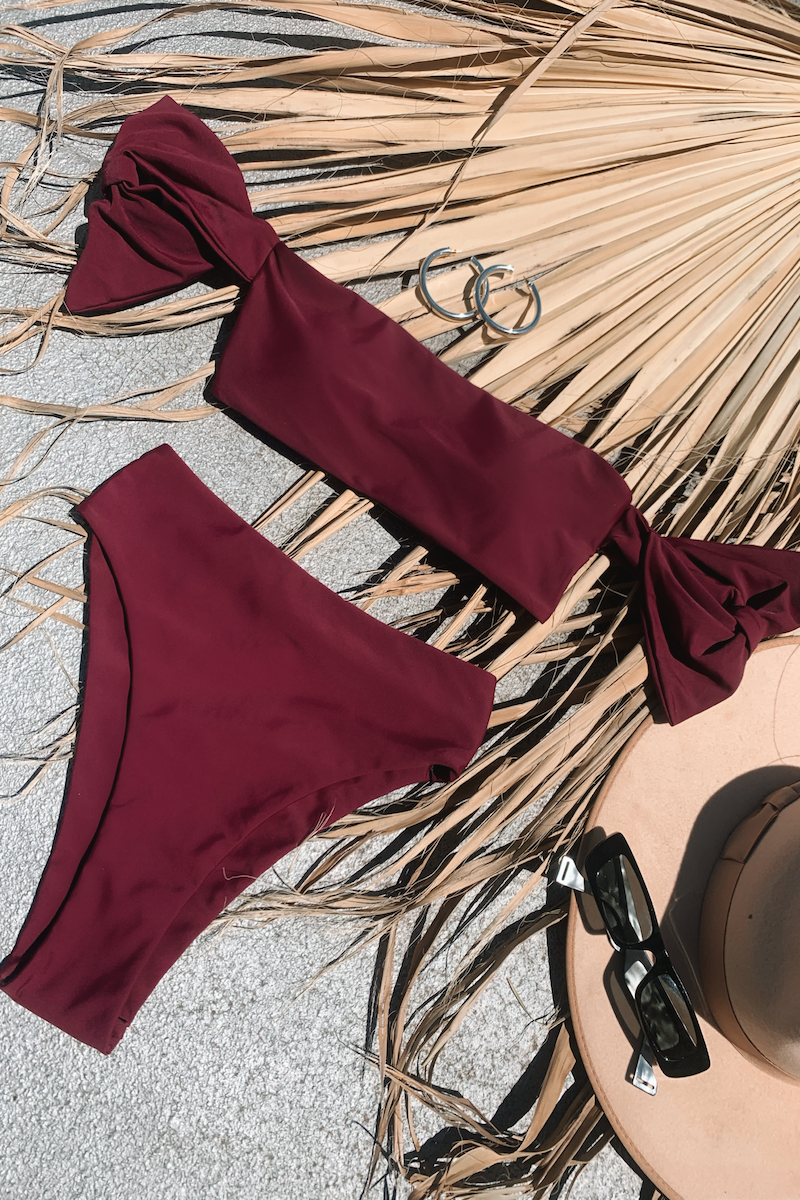 Rachel Set Wine - Escape Swimwear