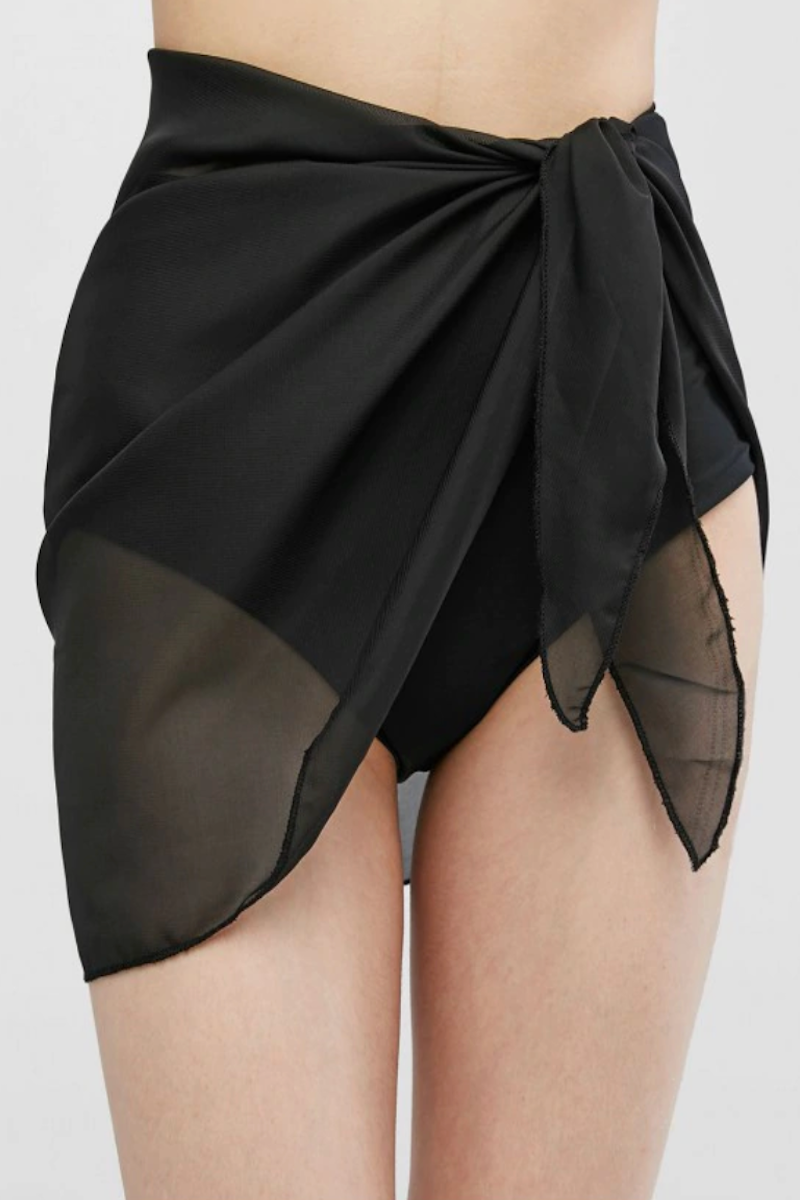 Sheer Skirt Cover Up Black - Escape Swimwear