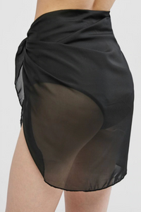 Sheer Skirt Cover Up Black - Escape Swimwear