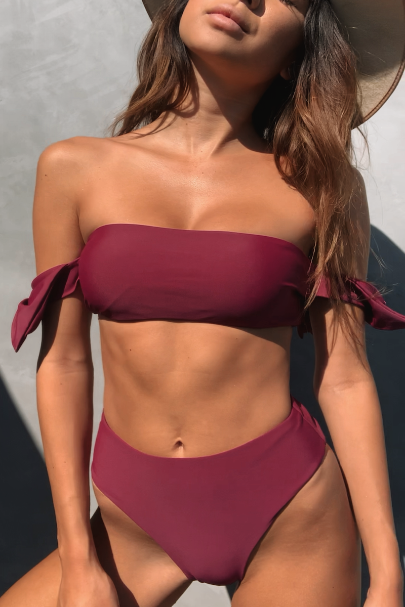 Rachel Set Wine - Escape Swimwear